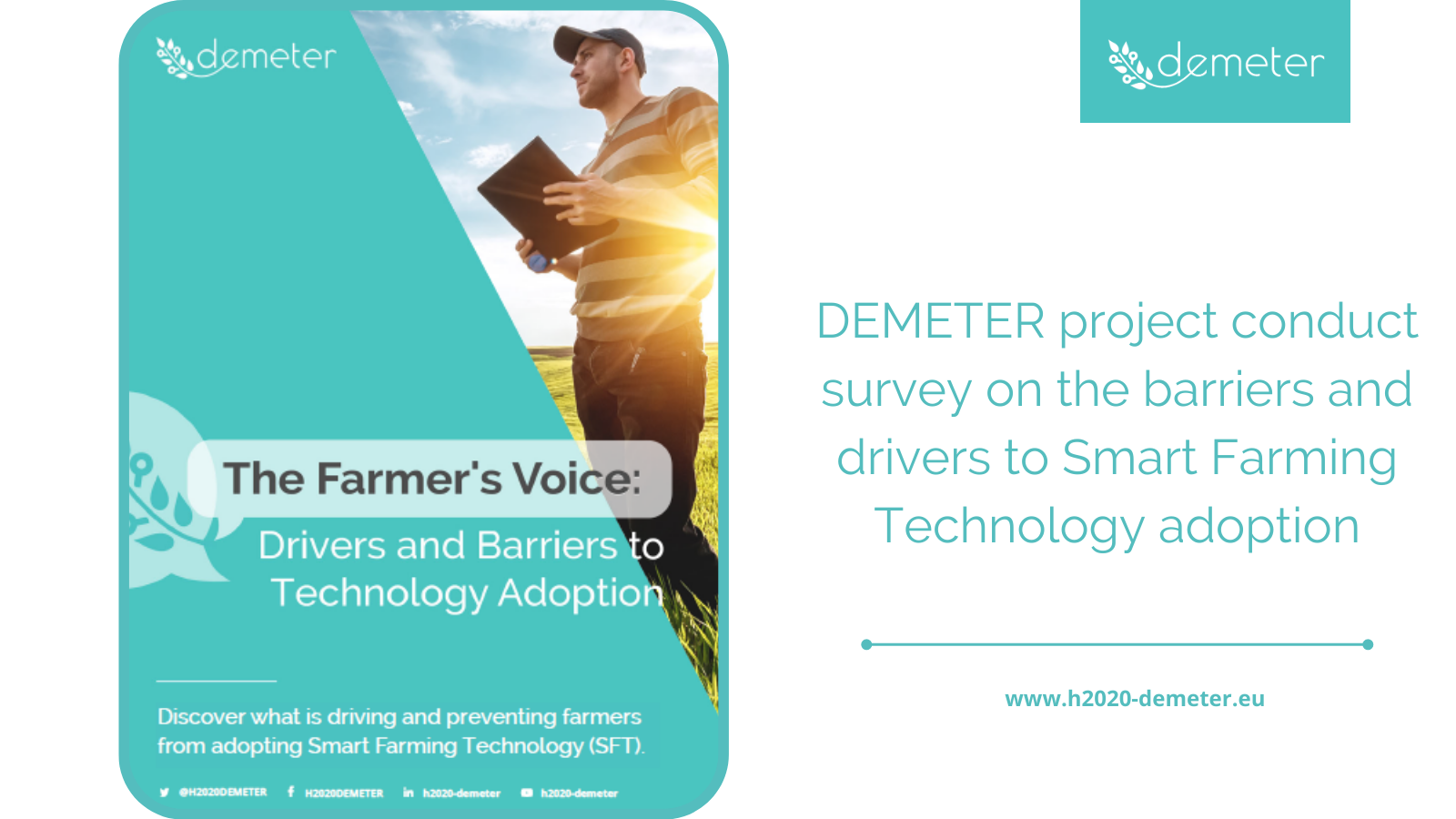 Out now, the full report from the DEMETER survey on the barriers and drivers to Smart Farming Technology adoption