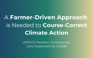 UNFCCC FARMERS' CONSTITUENCY Statement for COP28